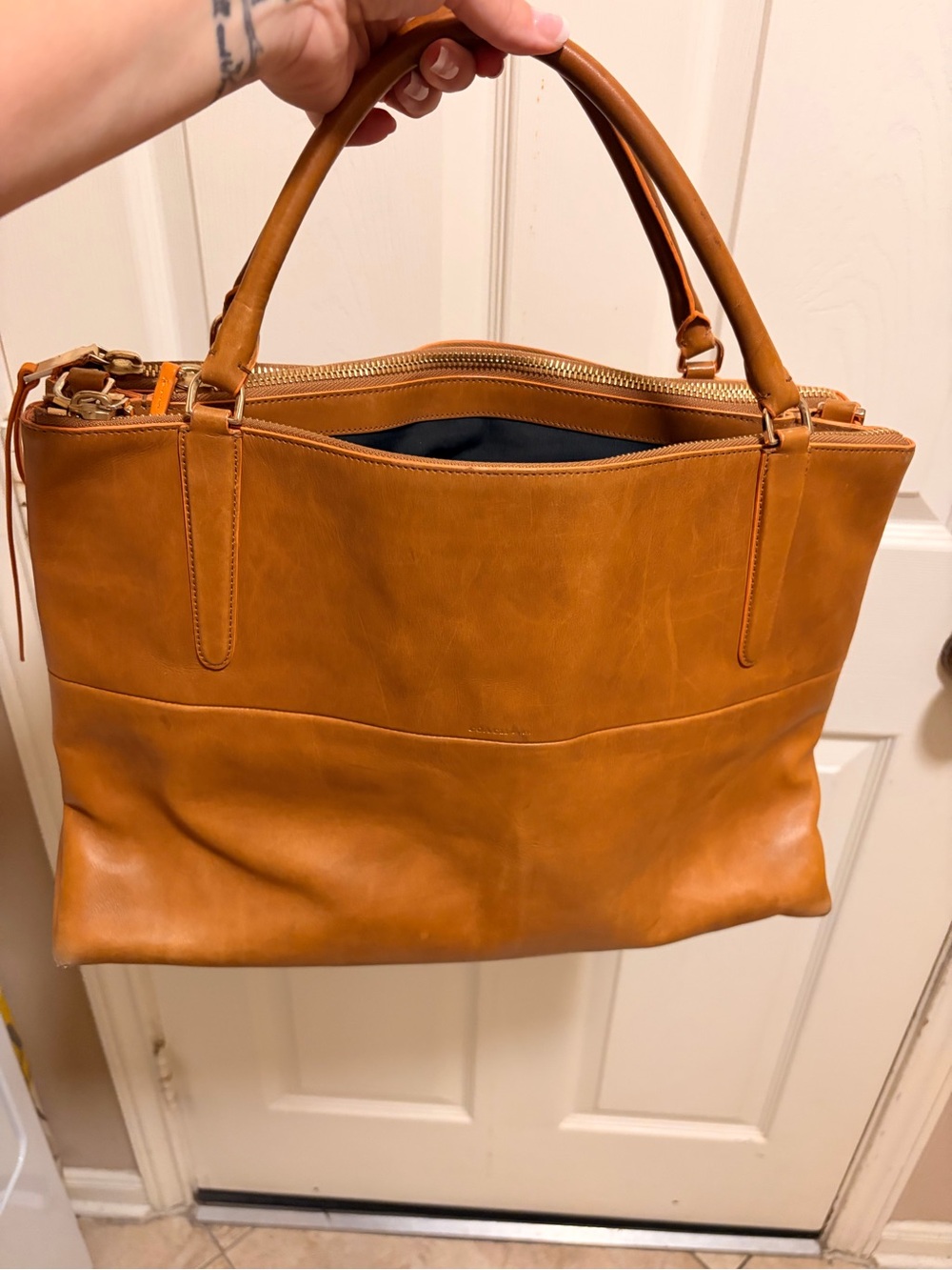 Coach Large Borough Edge Paint Leather Carryall Bag - A1493-30985 - Picture 10 of 10